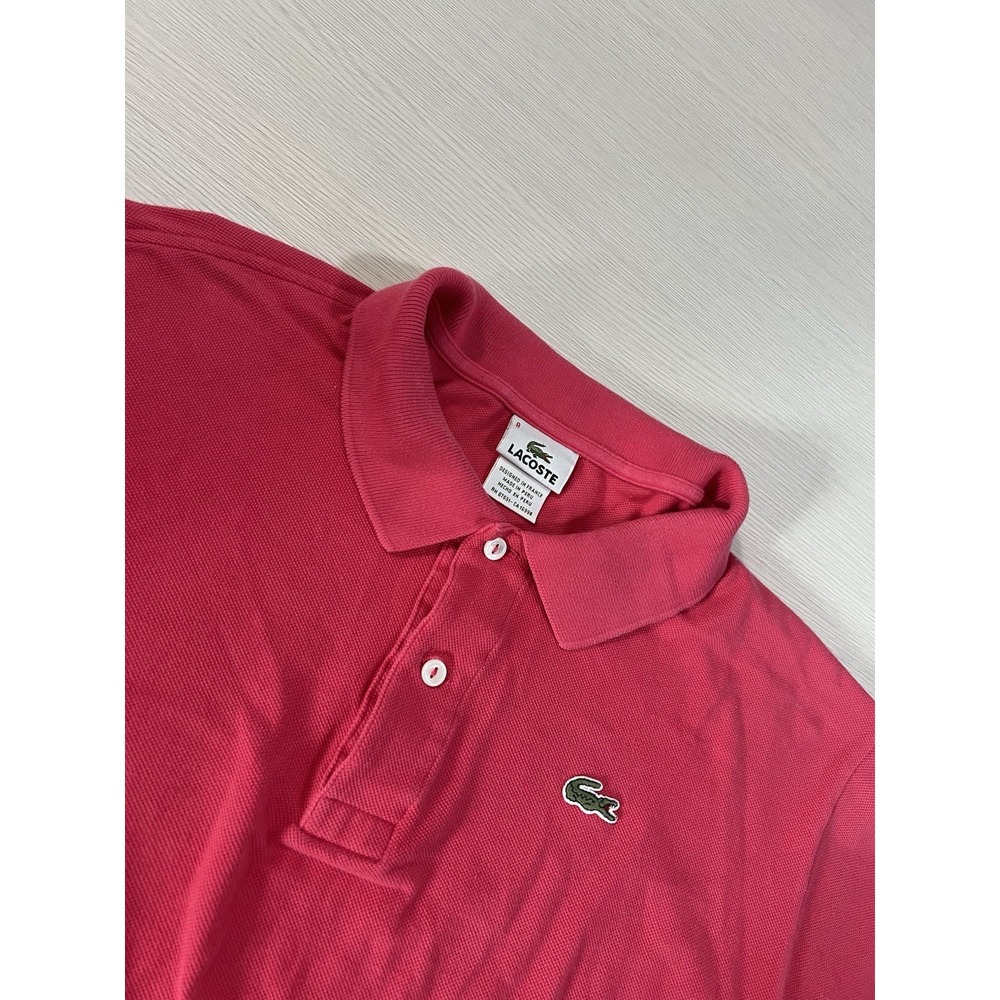 LACOSTE Mens US 3XL Red Polo Shirt‎ Short Sleeve Cotton Lacoste Size 8
